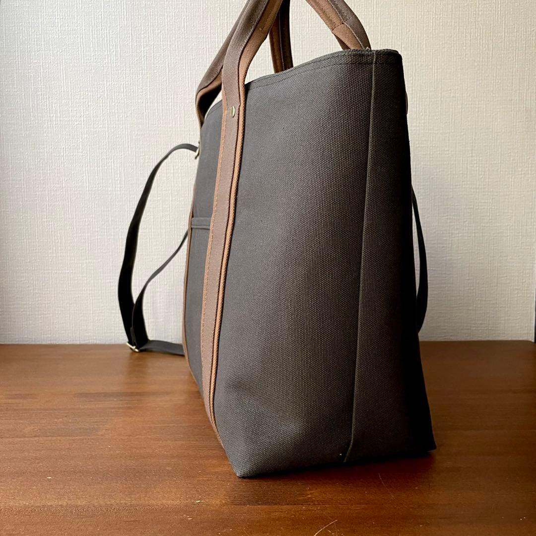 8号帆布トートバッグ(W)ブルージェイド×コーヒー Zさま専用