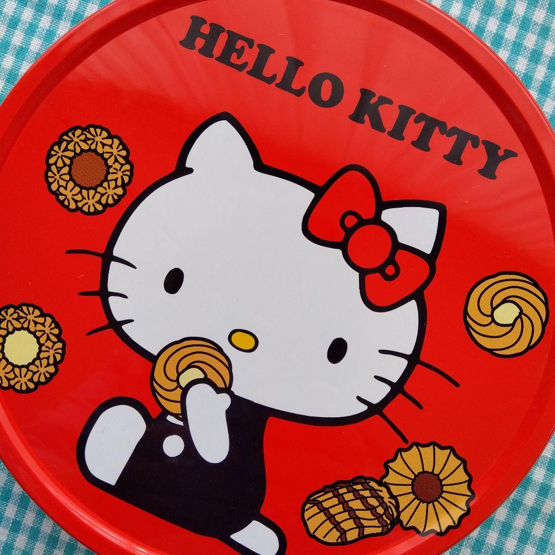 希少品☆美品☆ハローキティ サンリオ クッキー缶 レトロポップ - メルカリ