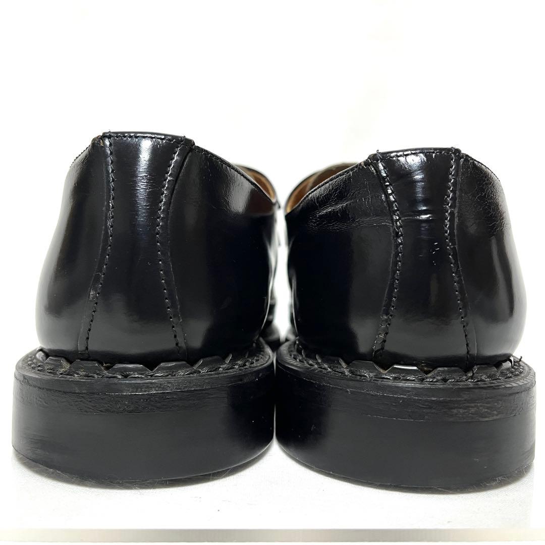 ★E COX★3705★白黒レザーシューズ★9(27.5cm)★