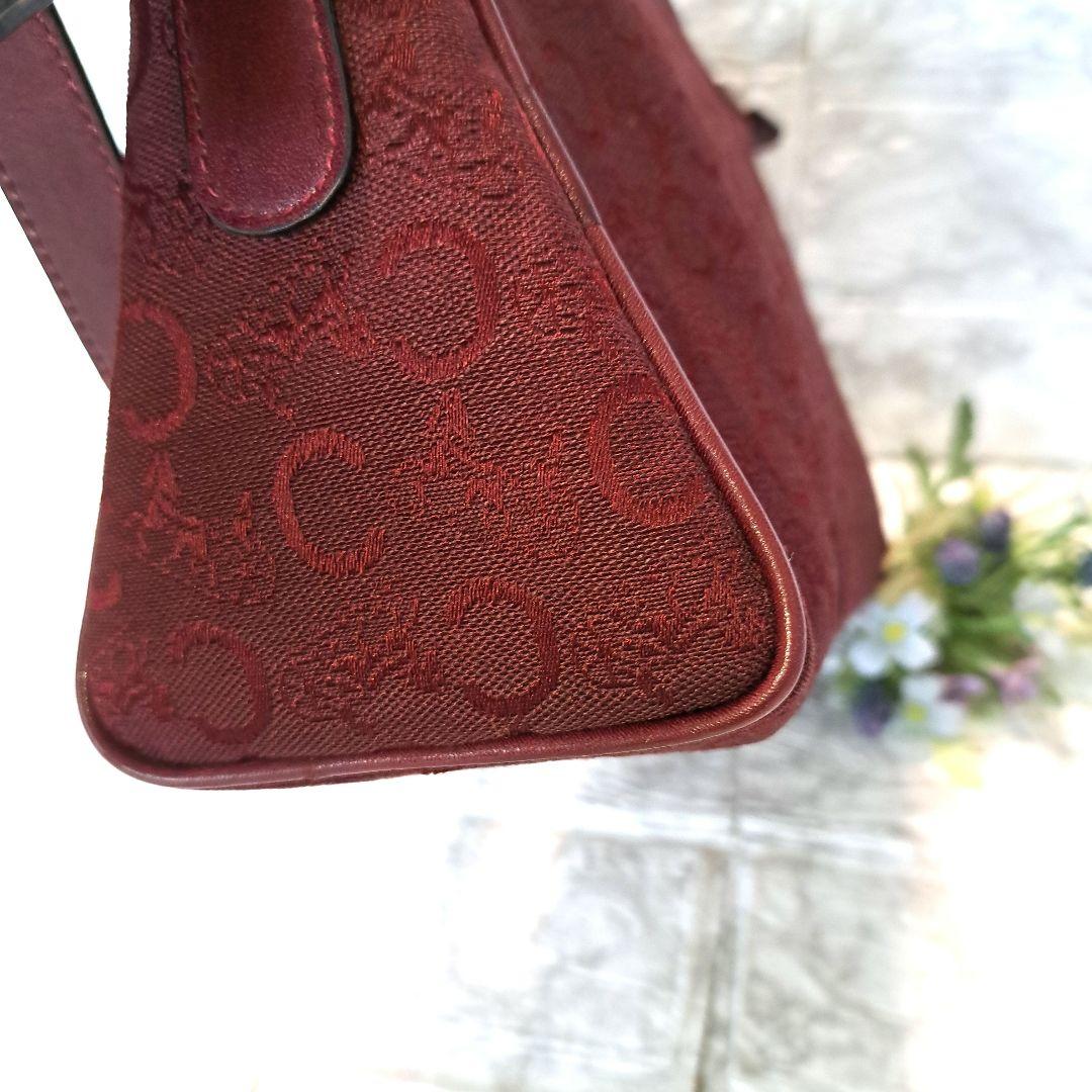 ✨️超美品✨️CELINE セリーヌ Cマカダムキャンバス カーフワインレッド
