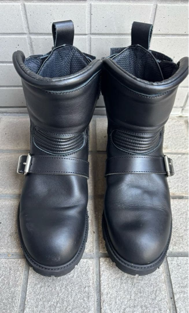 カドヤKADOYA ブラックアンクルブーツ　27.0cm