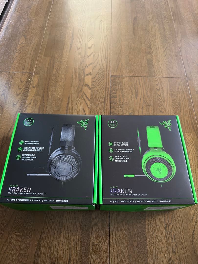 Razer KRAKEN 2個セット　ゲーミングヘッドセット 楽天市場】Razer Kraken Green レイザー クラーケン ゲーミングヘッド