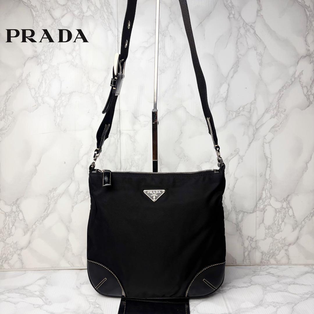 071 美品 PRADA ショルダーバッグ 斜めがけ 黒 ux4 071 美品 PRADA ショルダーバッグ 斜めがけ 黒 ux4 - メルカリ