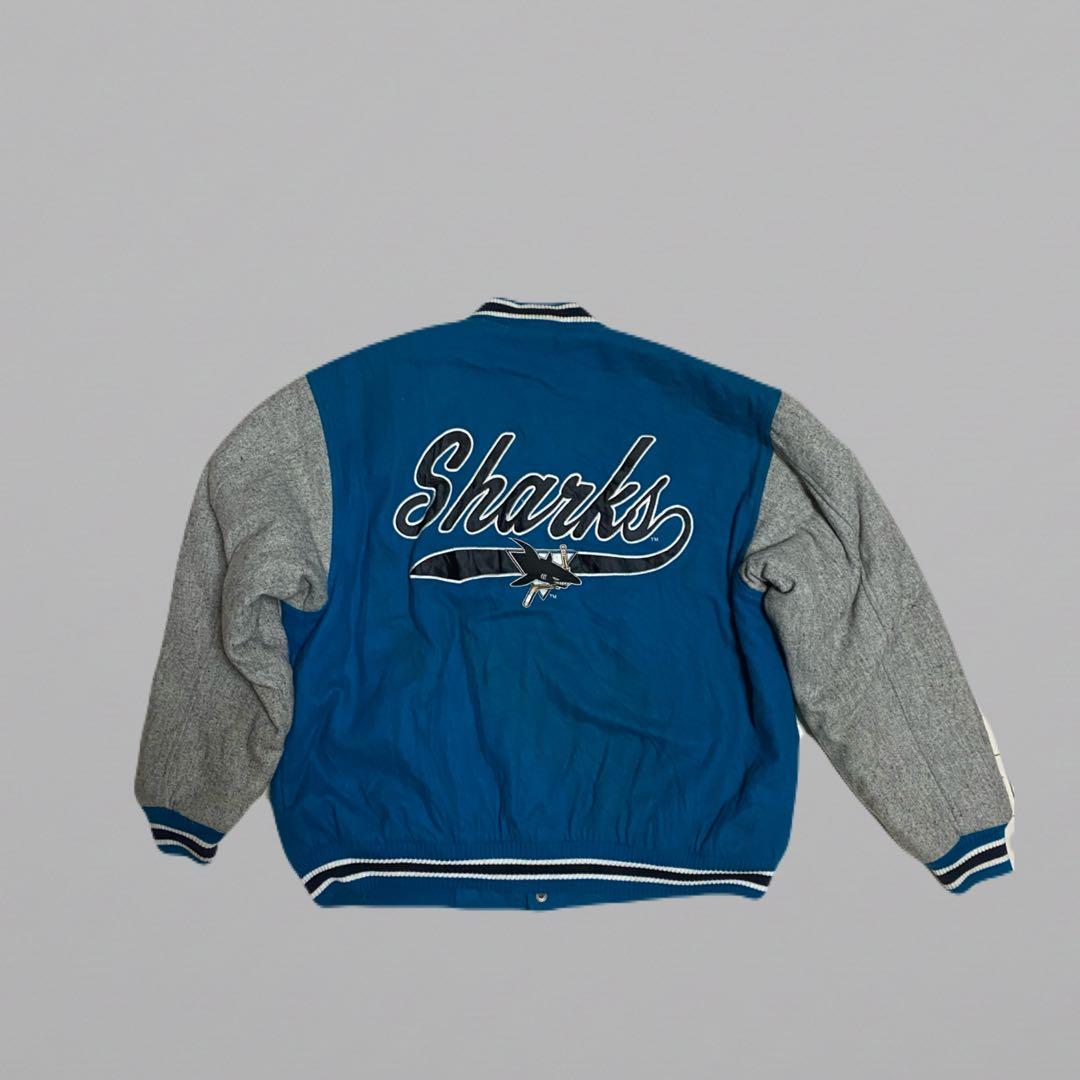 旧ロゴ 90s San Jose Sharks スタジャン サンノゼシャークス - メルカリ
