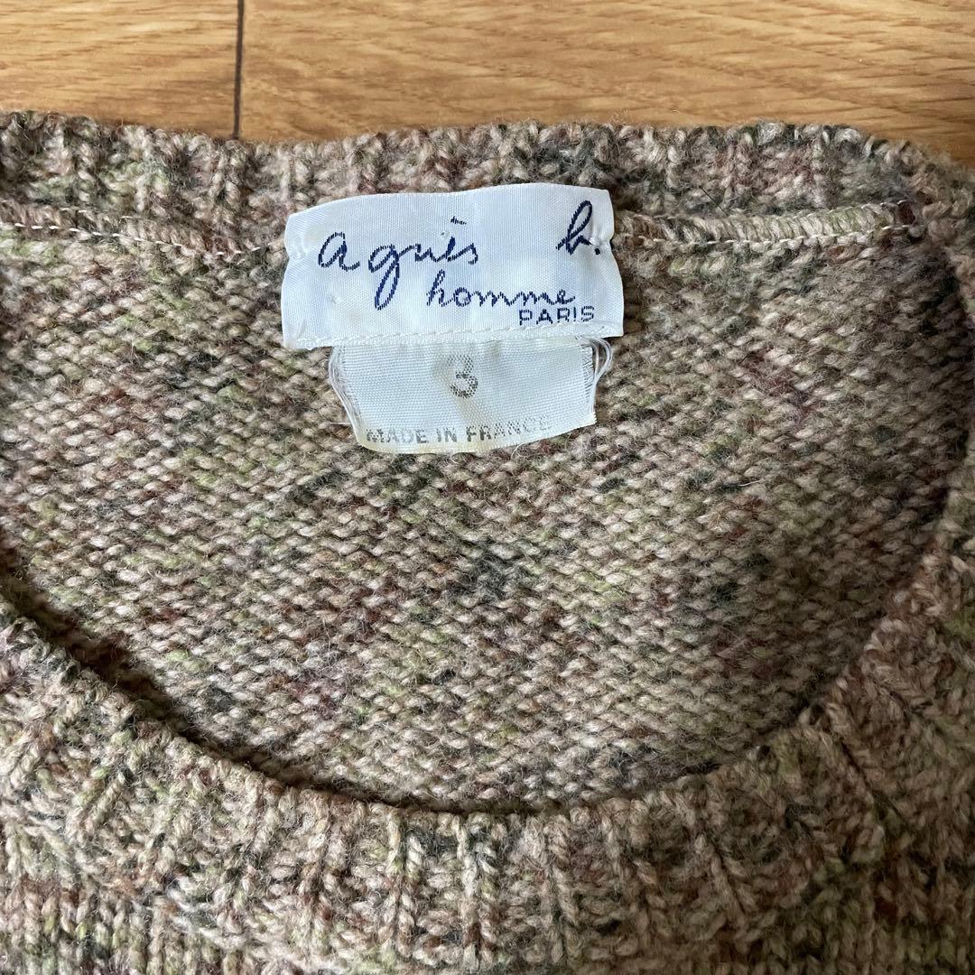 agnesb homme 90's ニット oldagnesbフランス製 - メルカリ