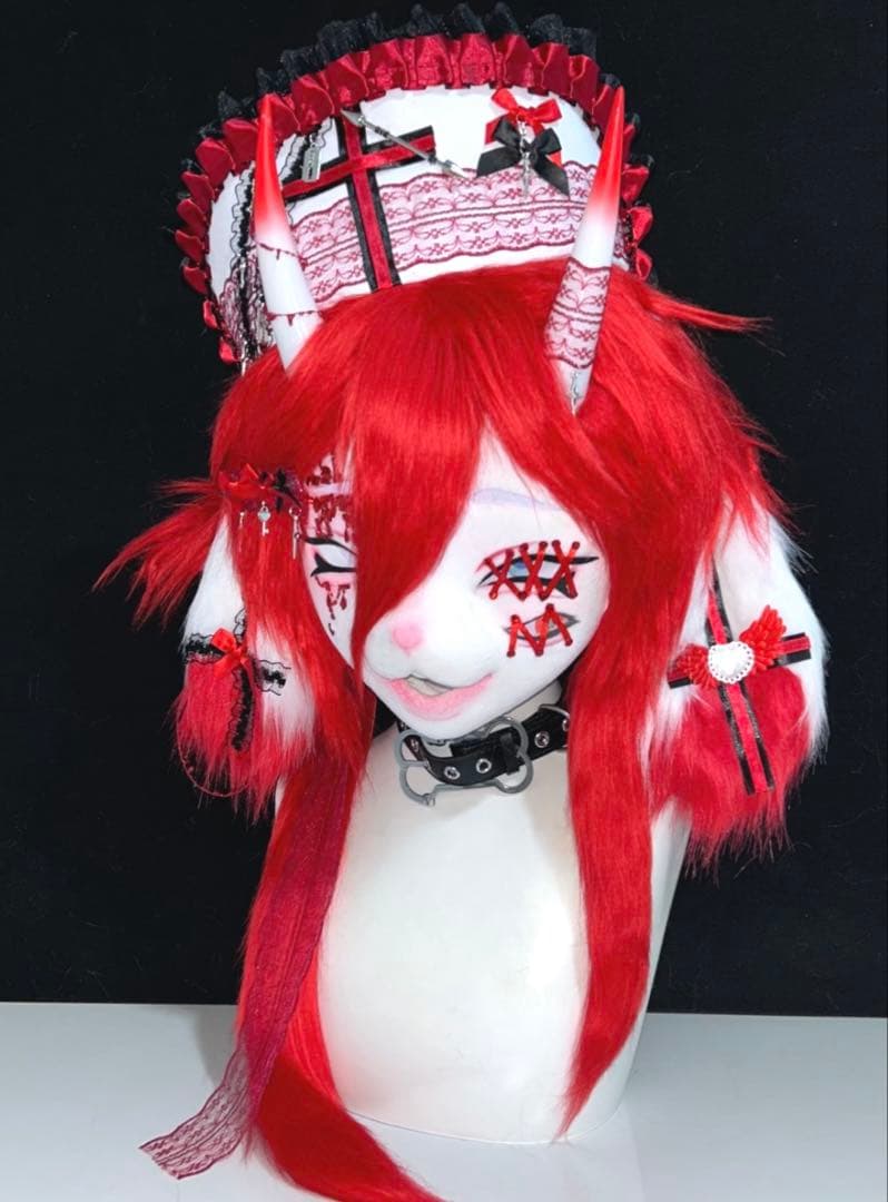 限定1点】ケモノ 着ぐるみ ファーマスク ナースラビット 着ぐるみ