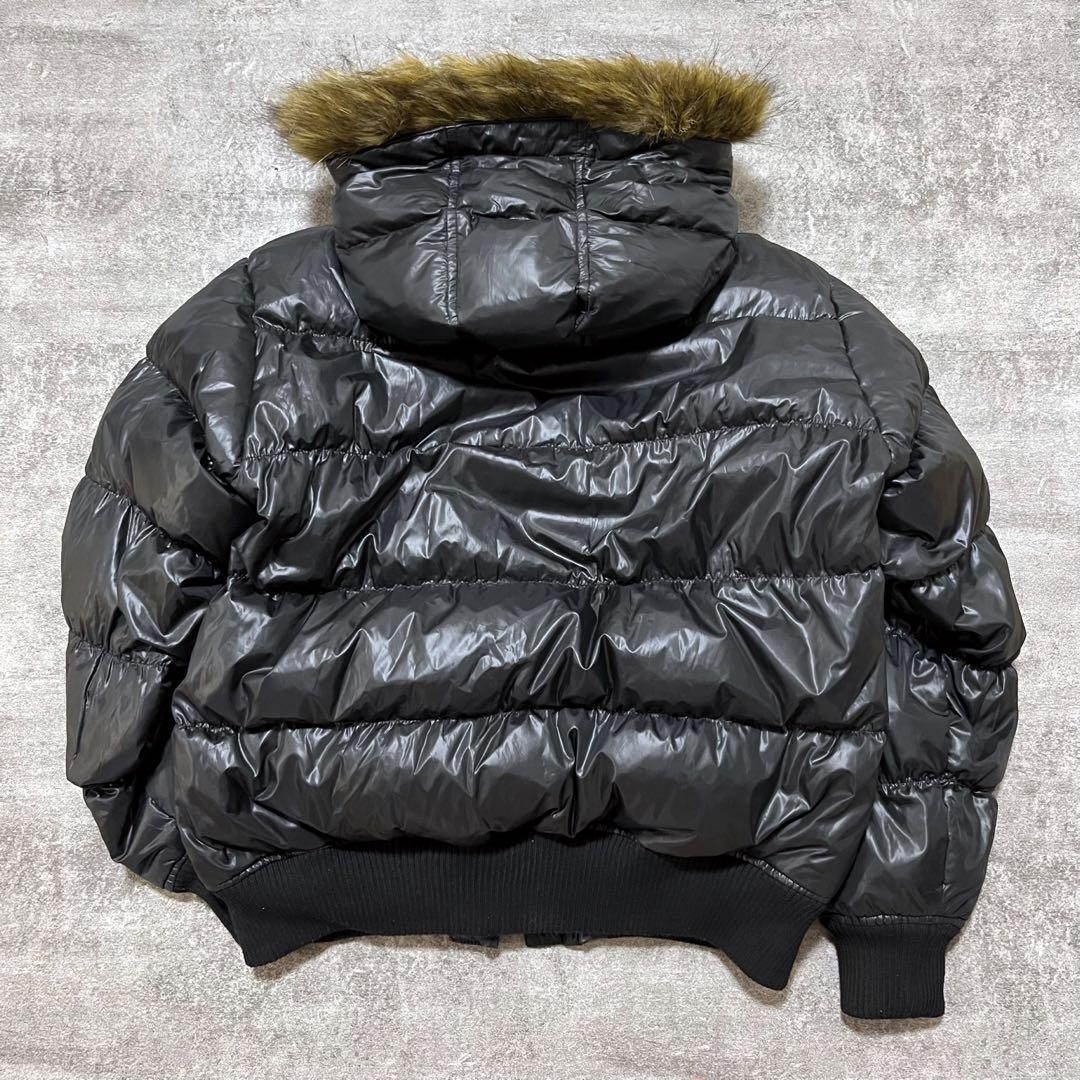 光沢✨archive グランジファー付きダウンジャケットy2k 平成黒