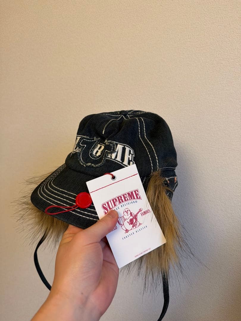 25AW シュプリーム×トゥルーレリジョン イヤ フラップ5パネルキャップ