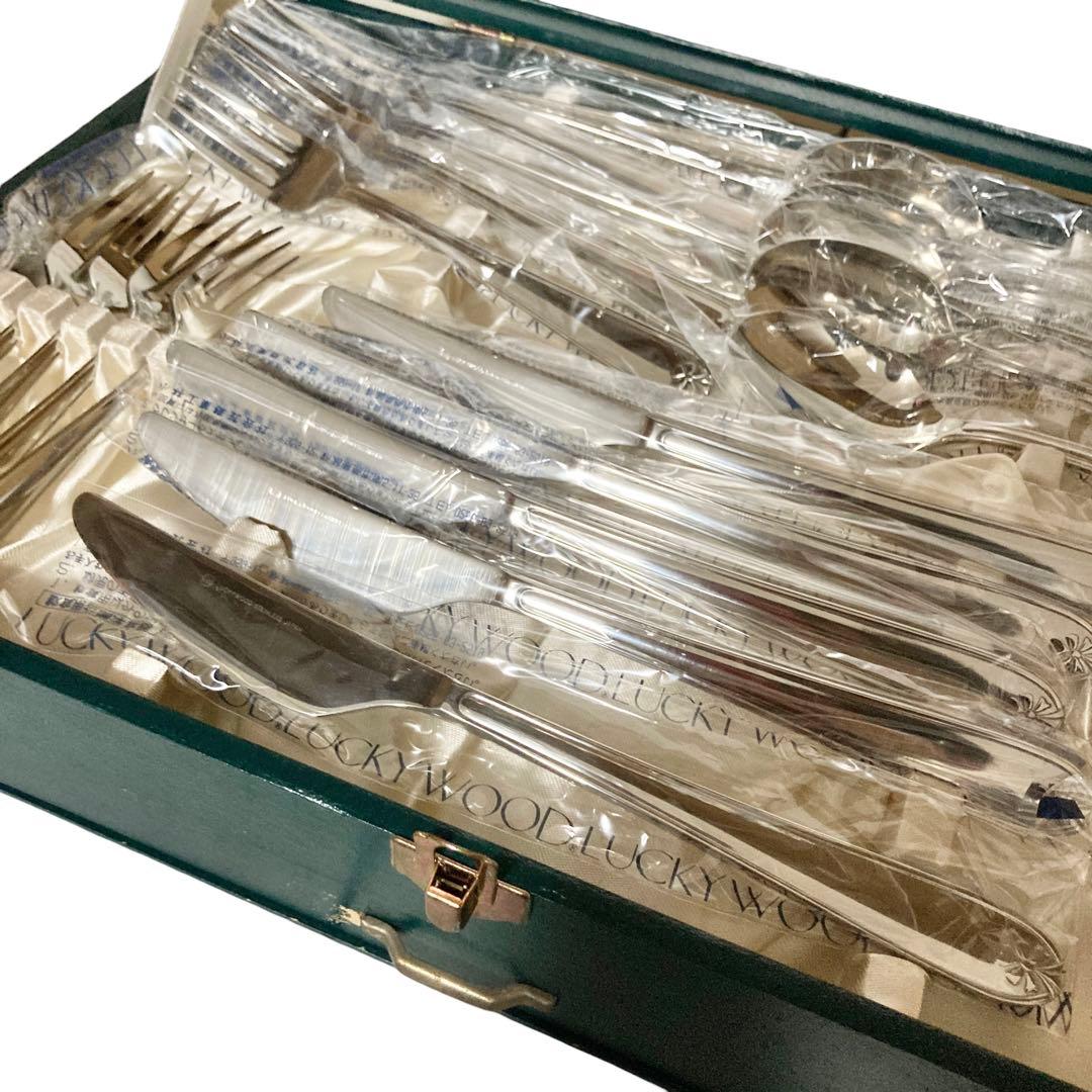 ラッキーウッド 18-10 マリエッタ 40本 カトラリー フルセット