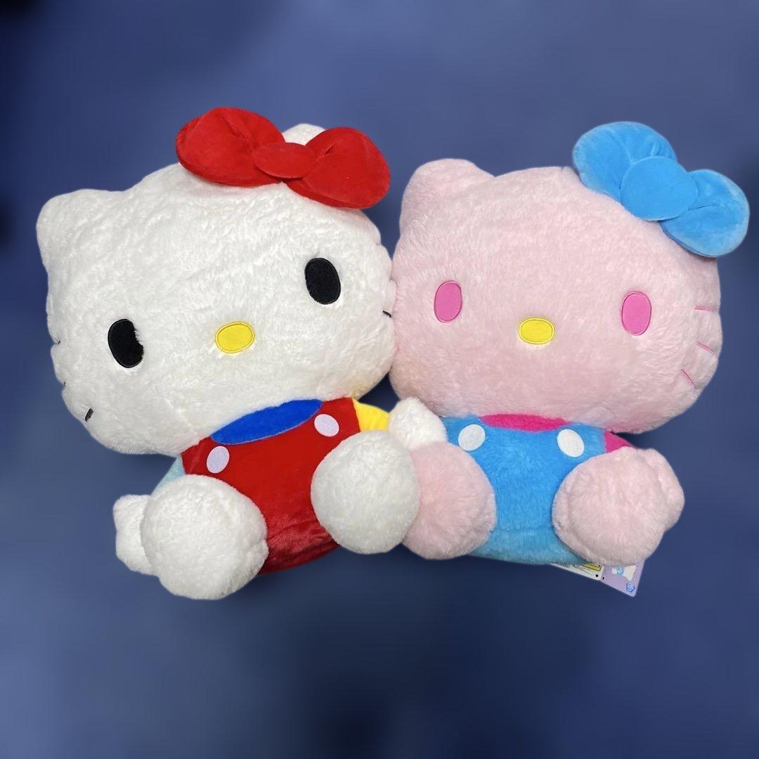 ハローキティ ぬいぐるみ GJ レトロカラー ぴんくとみずいろ ドール