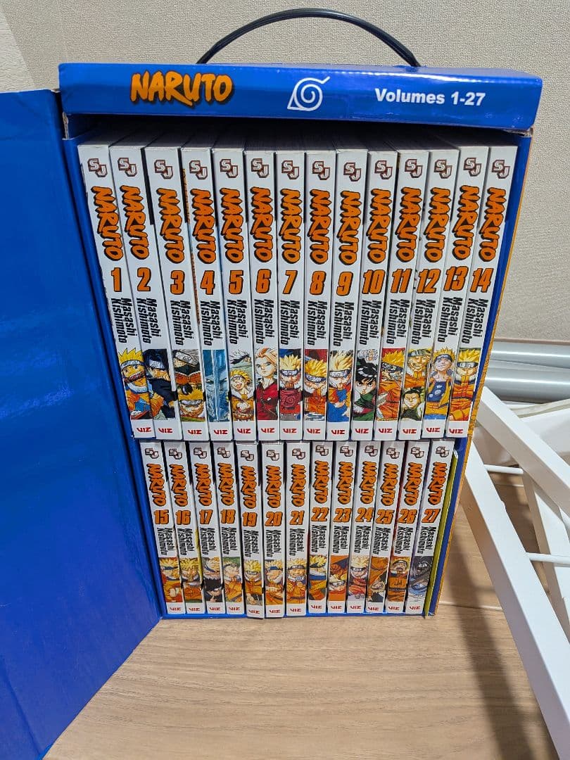 NARUTO 英語版 全巻セット (1-27巻) ボックス付き Original Naruto Manga Box Set 1: Volumes 1-27 with Premium By