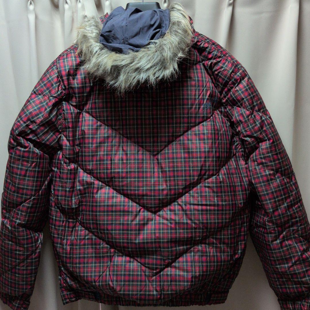 STUSSY レッド・チェック ダウンジャケット Lサイズ - メルカリ