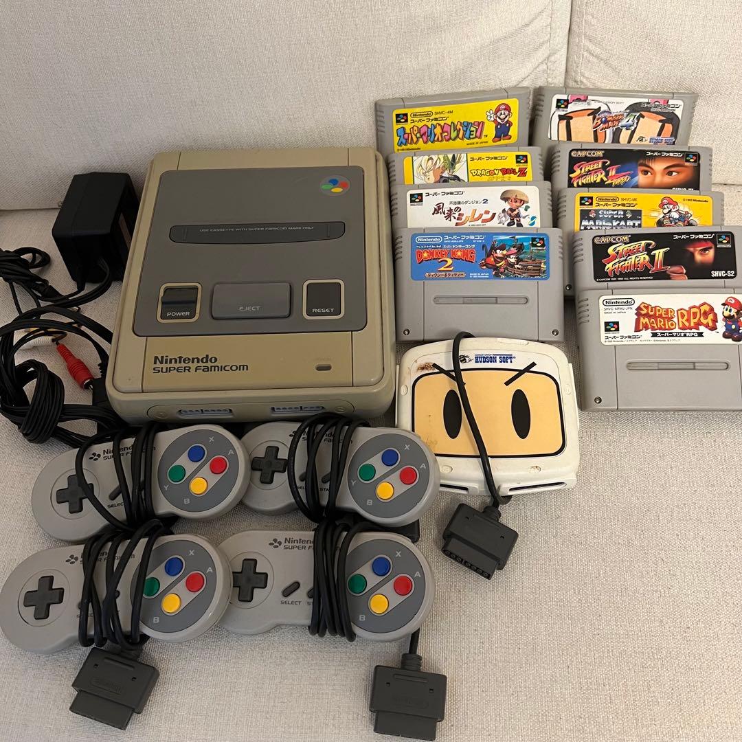 4人マルチ】 スーパーファミコン本体 カセットセット - メルカリ