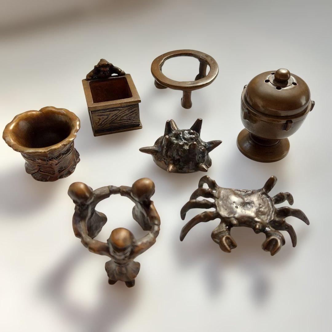 唐銅 七種蓋置 七点揃い 共箱あり 茶道具 長期実家保管品 - メルカリ