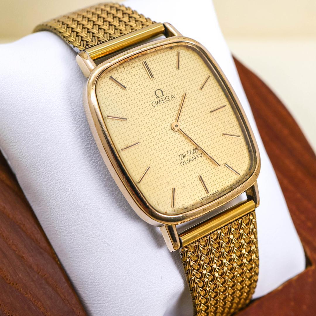 稼働 OMEGA デヴィル 腕時計 スクエア アンティーク ボーイズ 2844