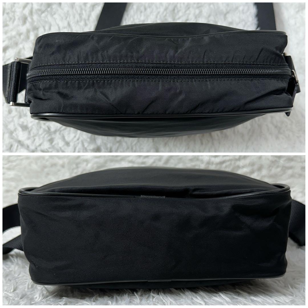 美品✨プラダ 白タグ25 三角口ゴ レザーナイロン ショルダーバッグ