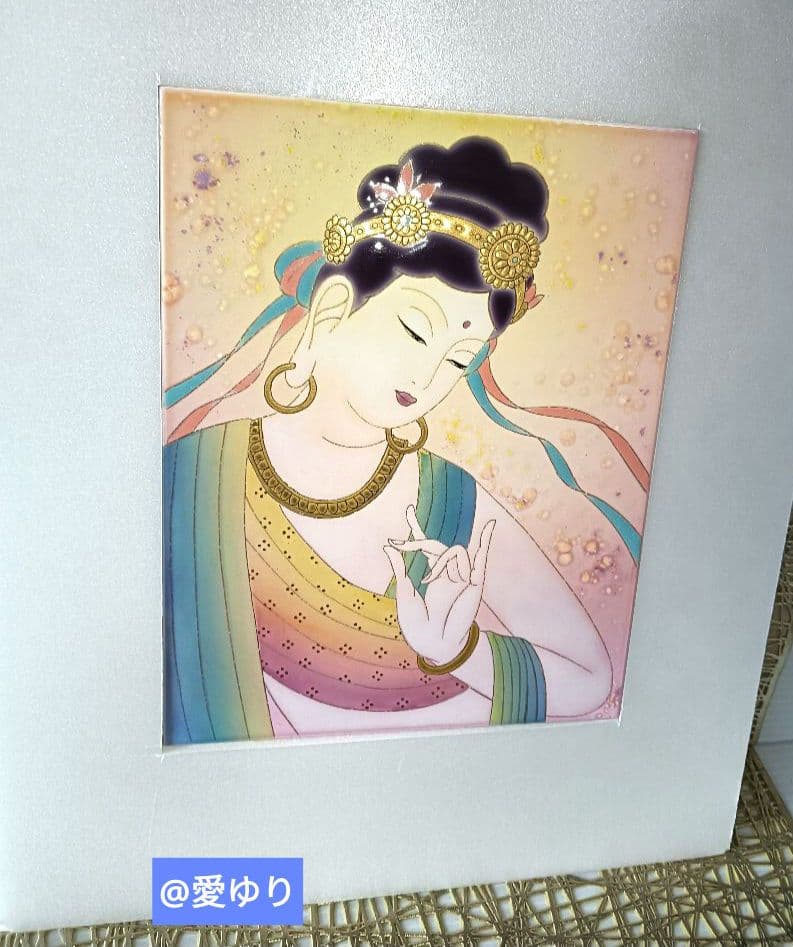 草場一壽♢陶彩画原画【稀観品⭐開運最多幸】『和顔』特注⭐空色ver