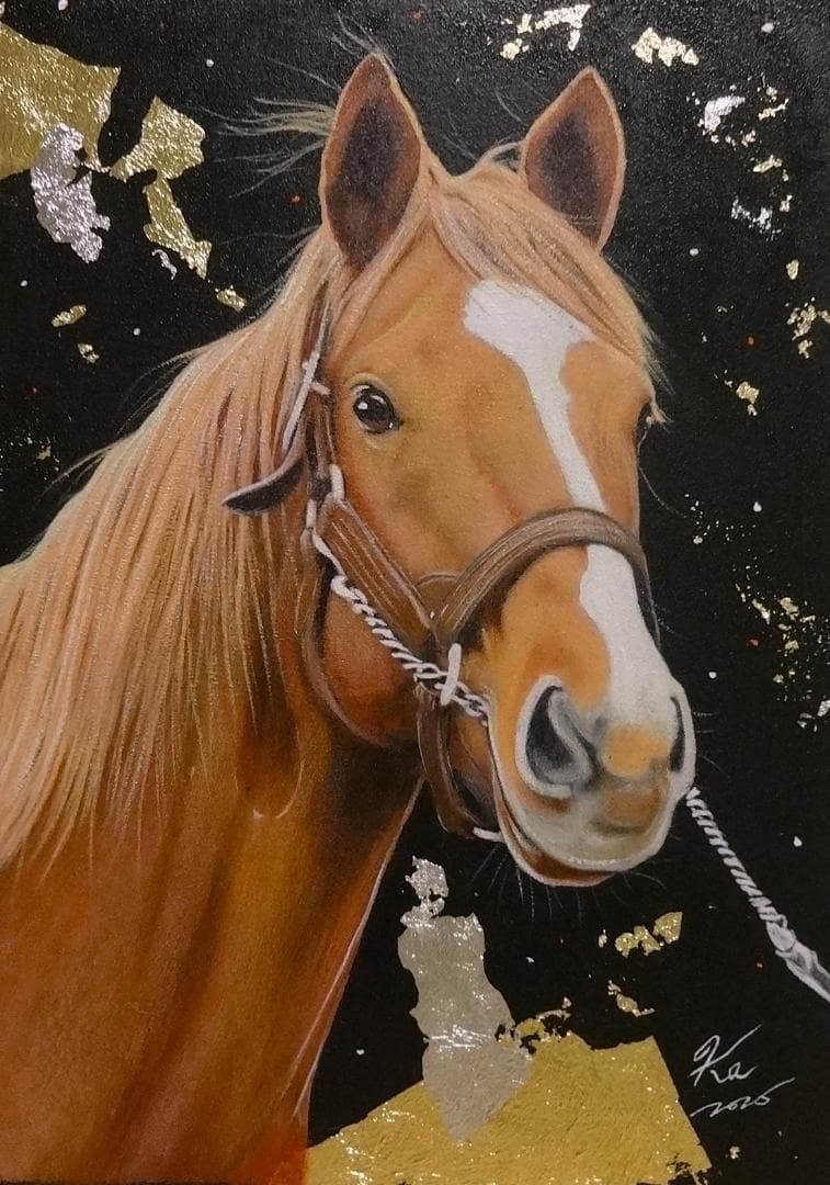 上鈴木正一 油彩画 B4『オルフェーヴル6』新作原画 超オススメの作品