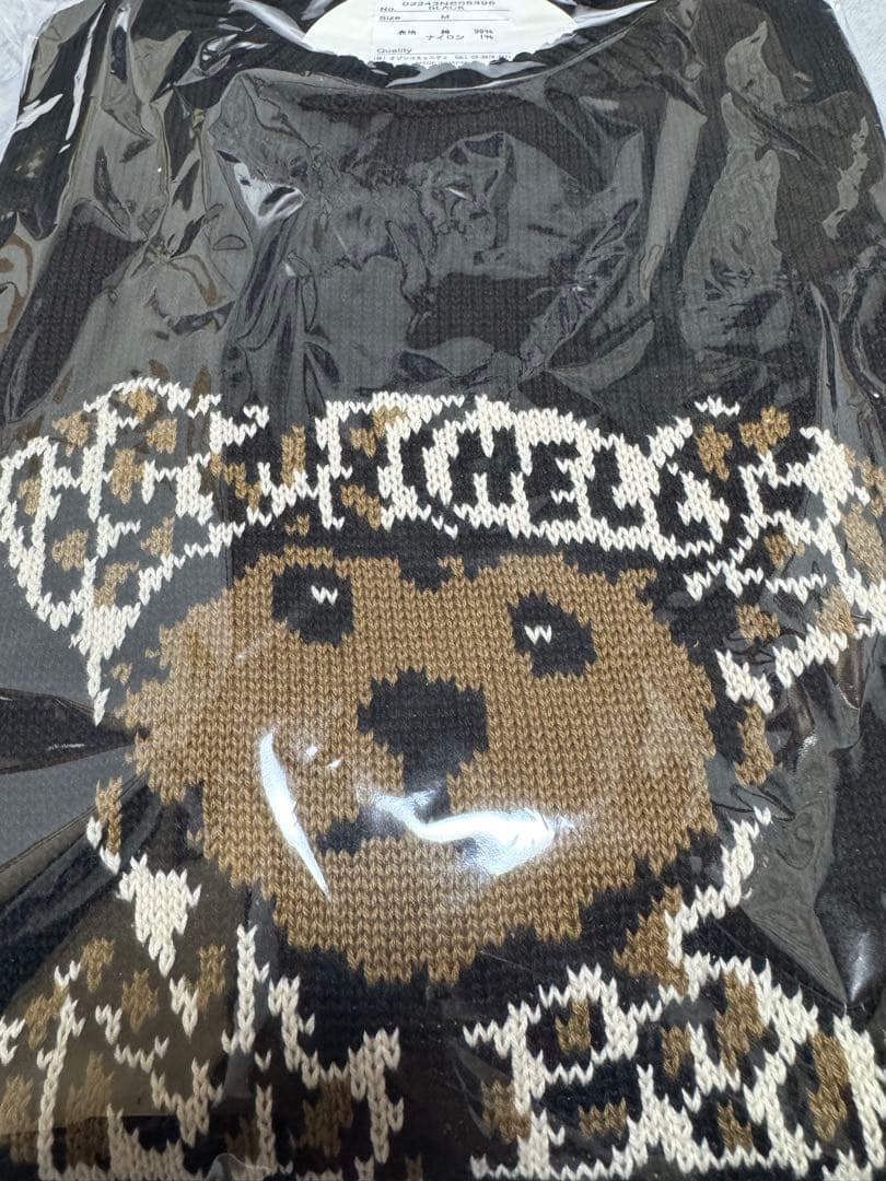大人気！ヒステリックグラマージャカード セーター【BEAR PANTHER】黒M