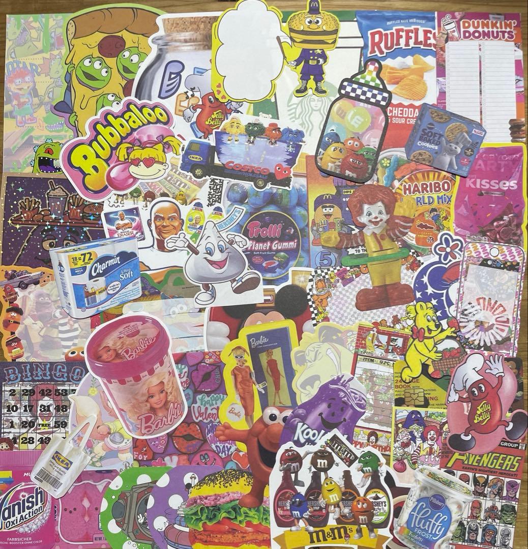 バラメモ50枚 ロールシール40枚 セット アメキャラ フード系 d系 11