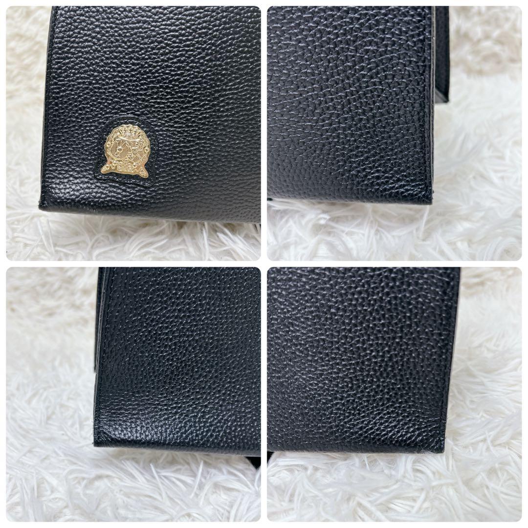 A.D.M.J 高級 本革 ワンショルダー 黒 シボ革 A4 ポーチ付 GC付き