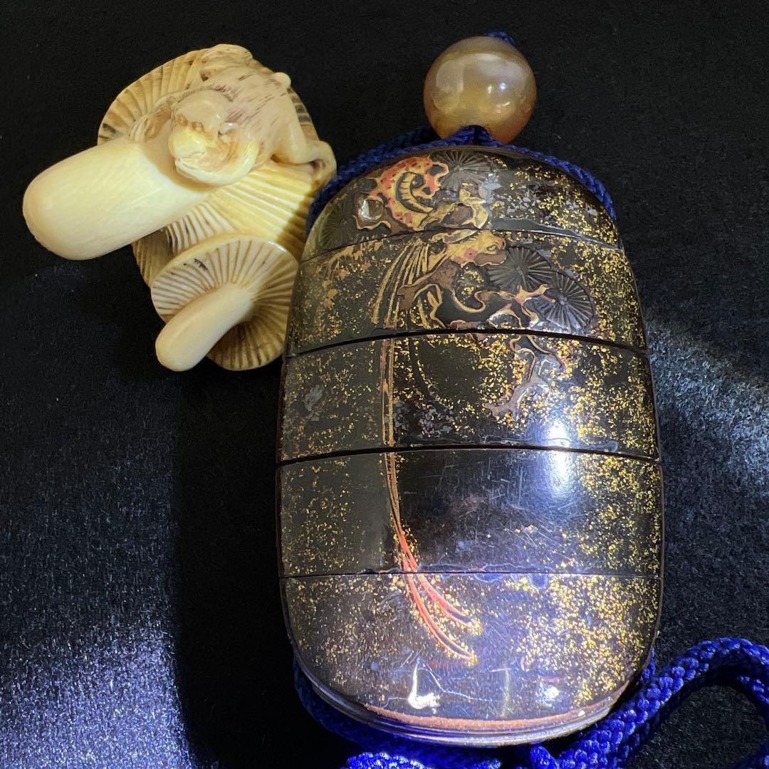 専用 江戸時代 蒔絵印籠、極上根付 60g 東Y8-0106☆2F - メルカリ