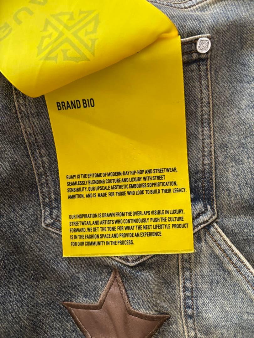 GUAPI スターパッチ 30インチ フレアデニムパンツ US drip - メルカリ