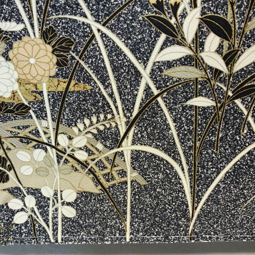 D210 訪問着 叩き染め 花模様 正絹 着物 袷 しつけ糸付き未使用極美品