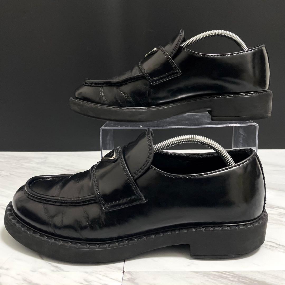 PRADA ローファー チョコレート 三角ロゴ 黒 メンズ 28.5cm