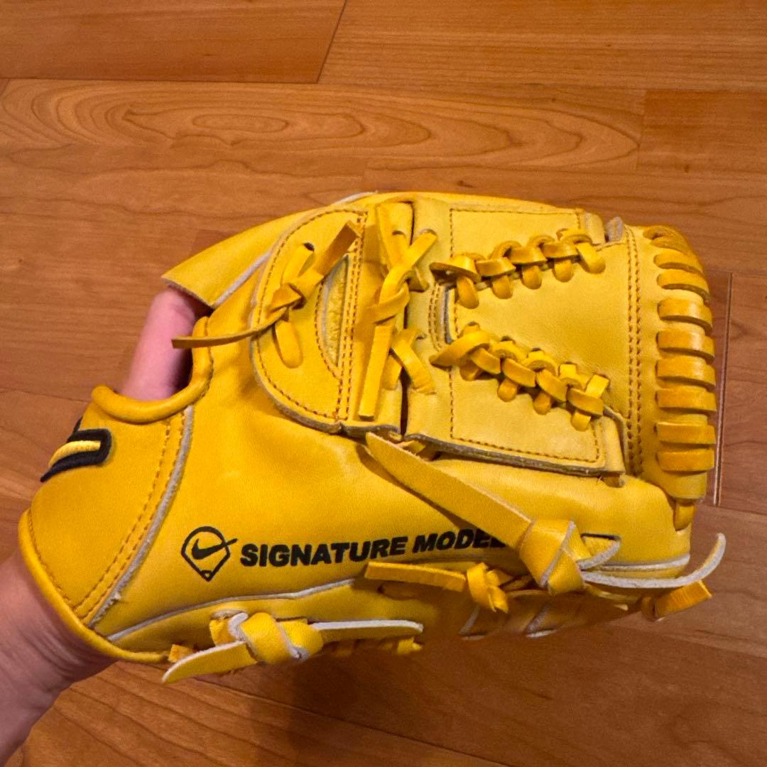 ほぼ未使用］最終値下げ NIKE 松坂モデル 軟式グローブ イエロー
