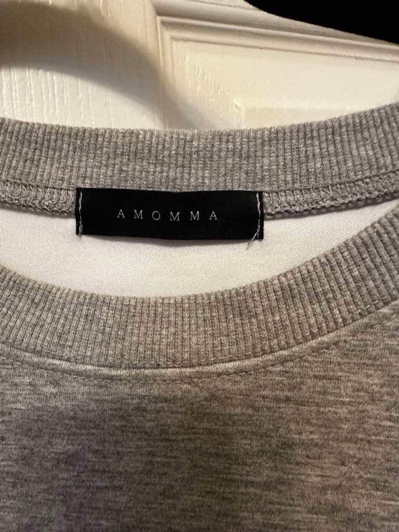 AMOMMA リボン付きグレー スウェット【美品】 - メルカリ