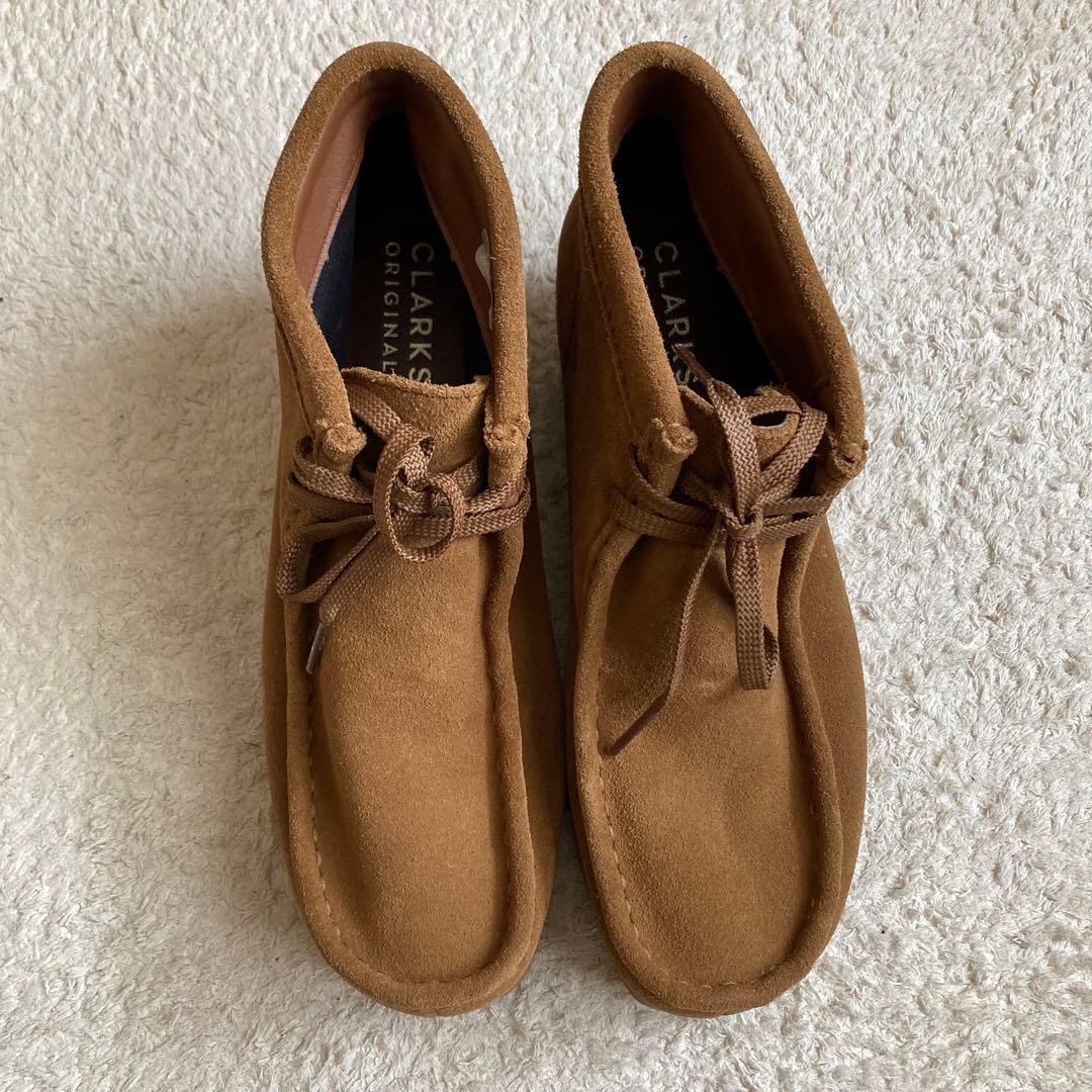 【美品】 クラークスオリジナル ワラビー GTX 23.5cm キャメル 別注