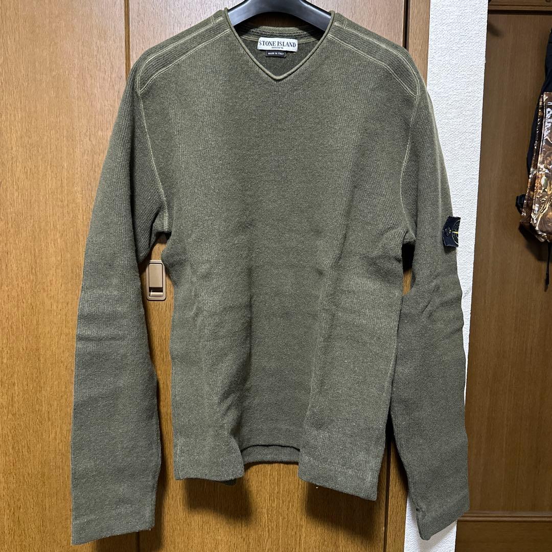Stone  Vネックウールニット 05AW ニット セーター wool blend v neck knit/ウールブレンドVネックニット