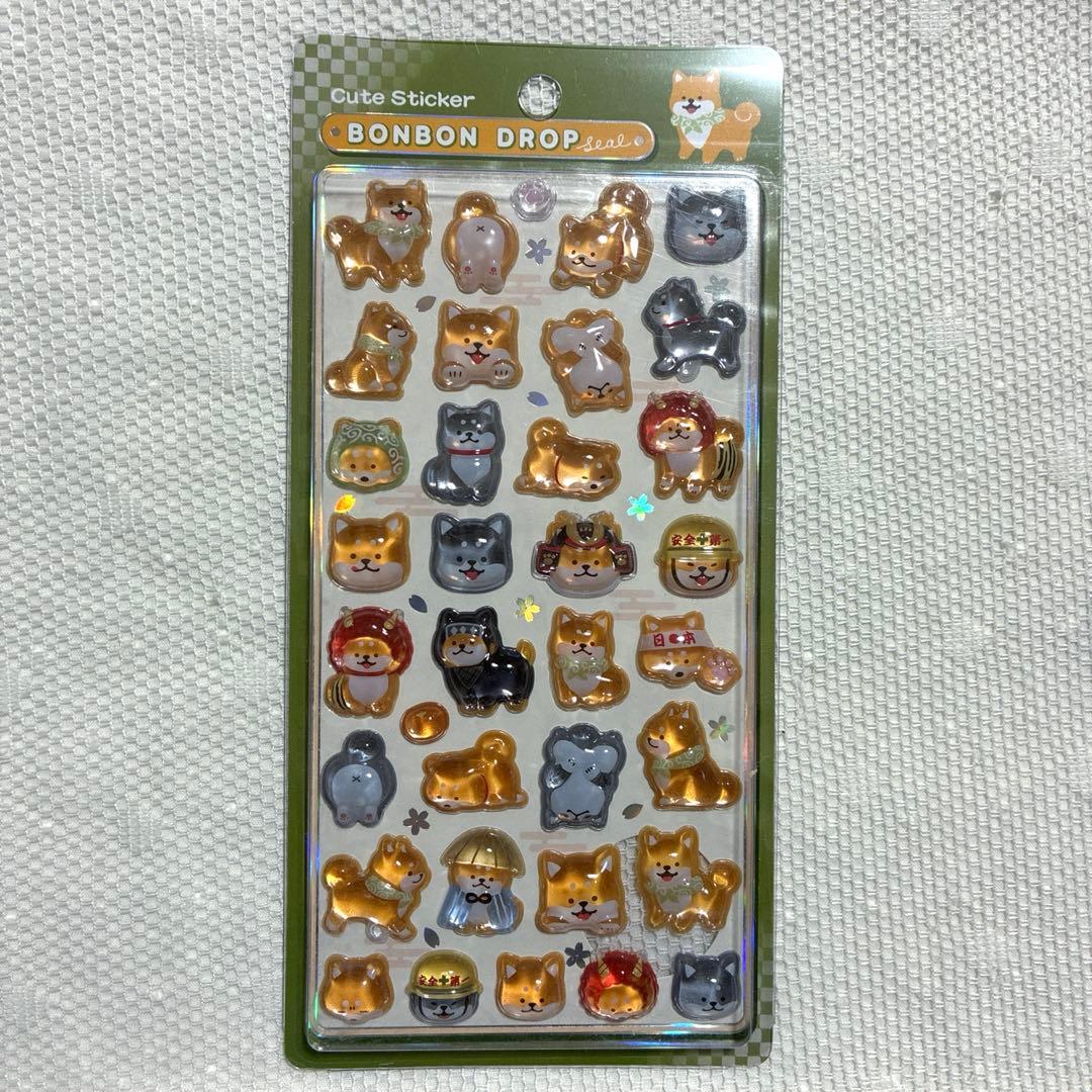 正規品 ボンボンドロップシール 和柄 10枚セット 新品 狐 舞妓 忍者