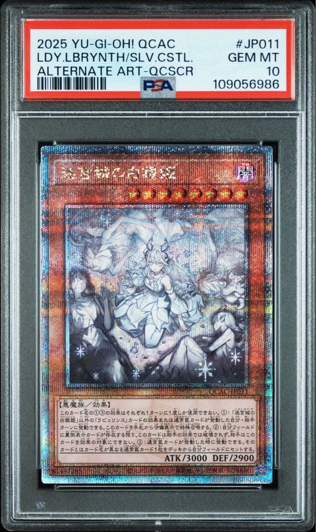 PSA10／2連番】迷宮城の白銀姫 25thシークレットQCAC 新旧イラスト