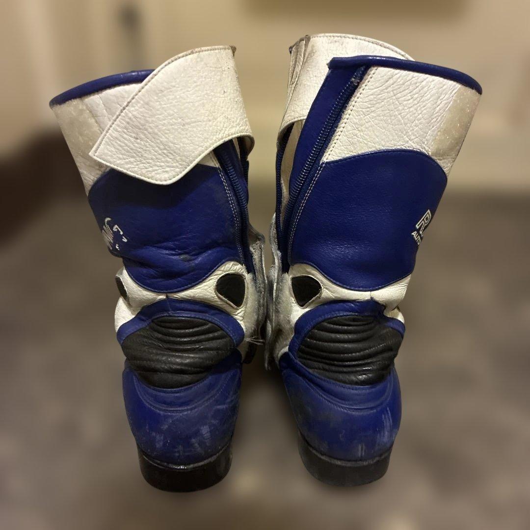 KISS RACE 1 バイク レーシングブーツ 青/白 - メルカリ