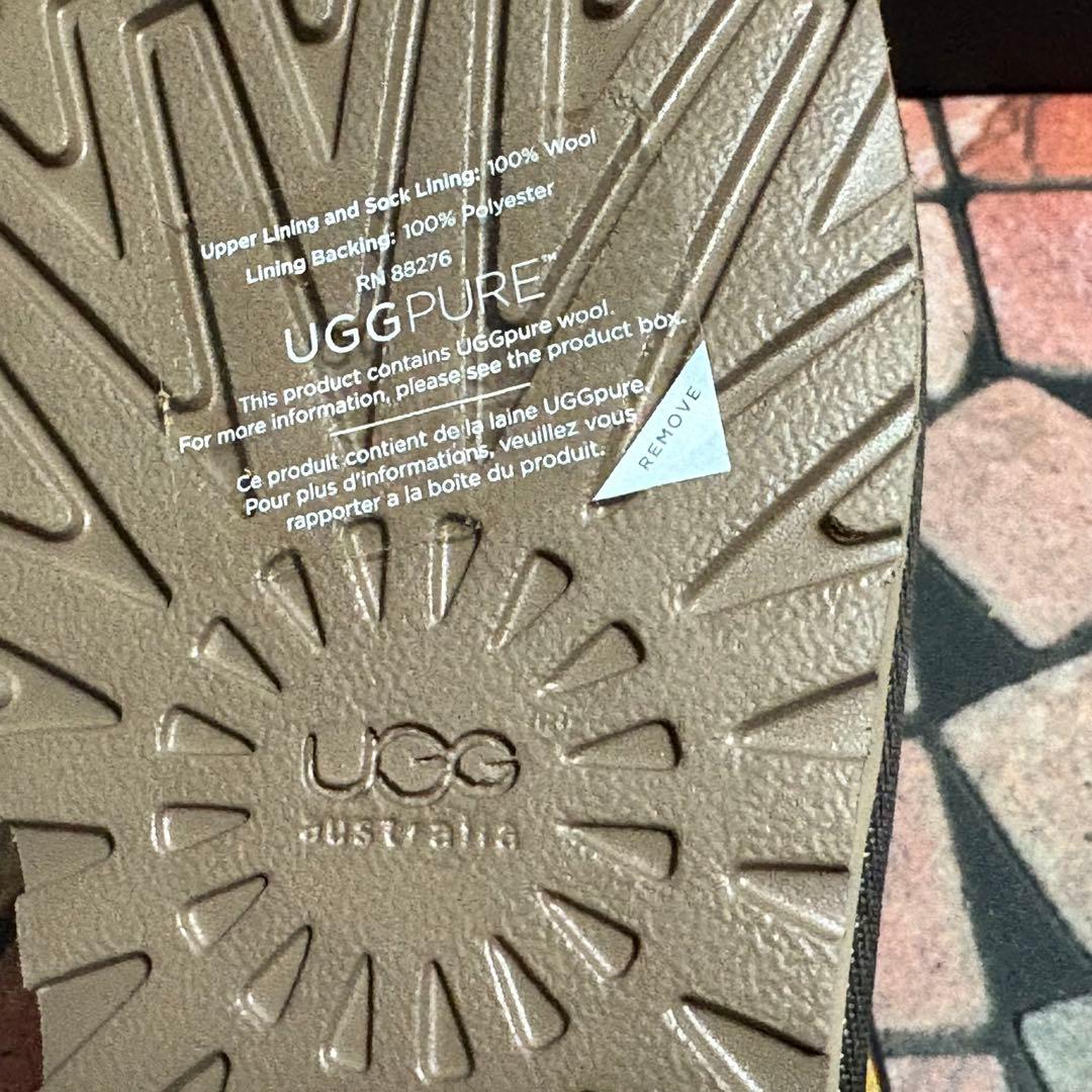 【試着のみ】アグ　× ペンドルトン　コラボ 本革　ウール　ワッペン　24.0cm