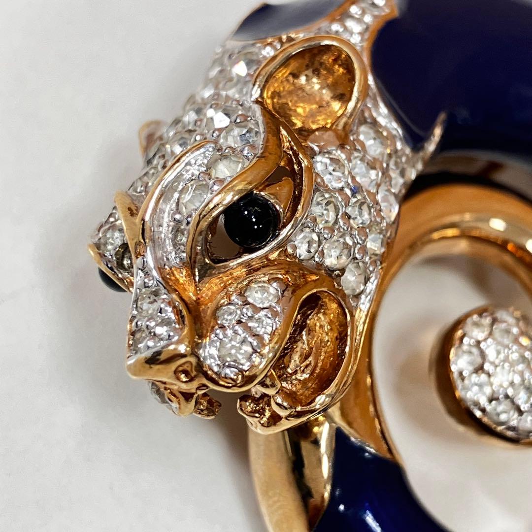 希少・美品】Panetta パネッタ アニマルモチーフ ブローチ パンサーの