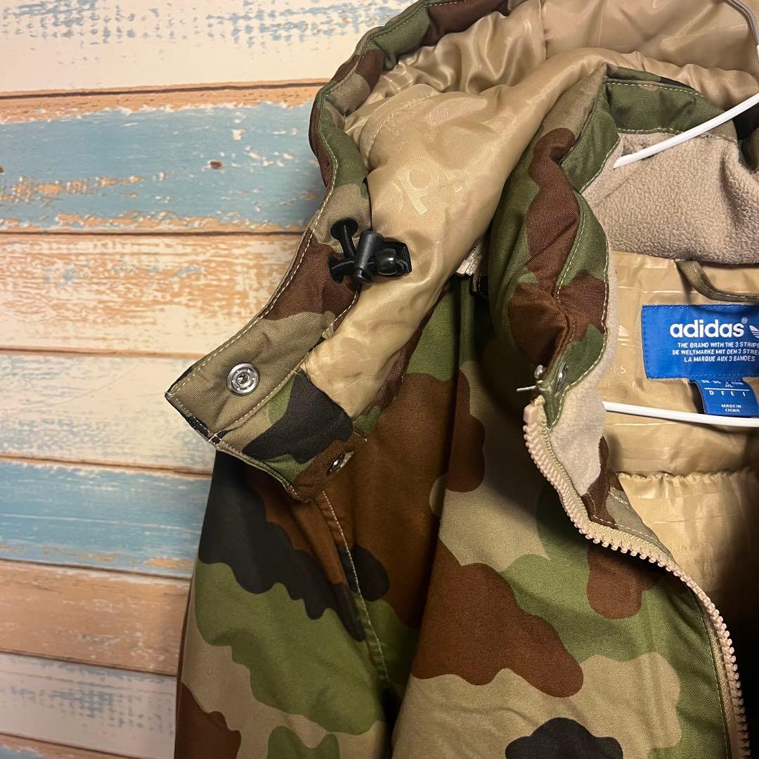 adidas ダウンジャケット ミリタリー カモフラージュ 迷彩柄 - メルカリ