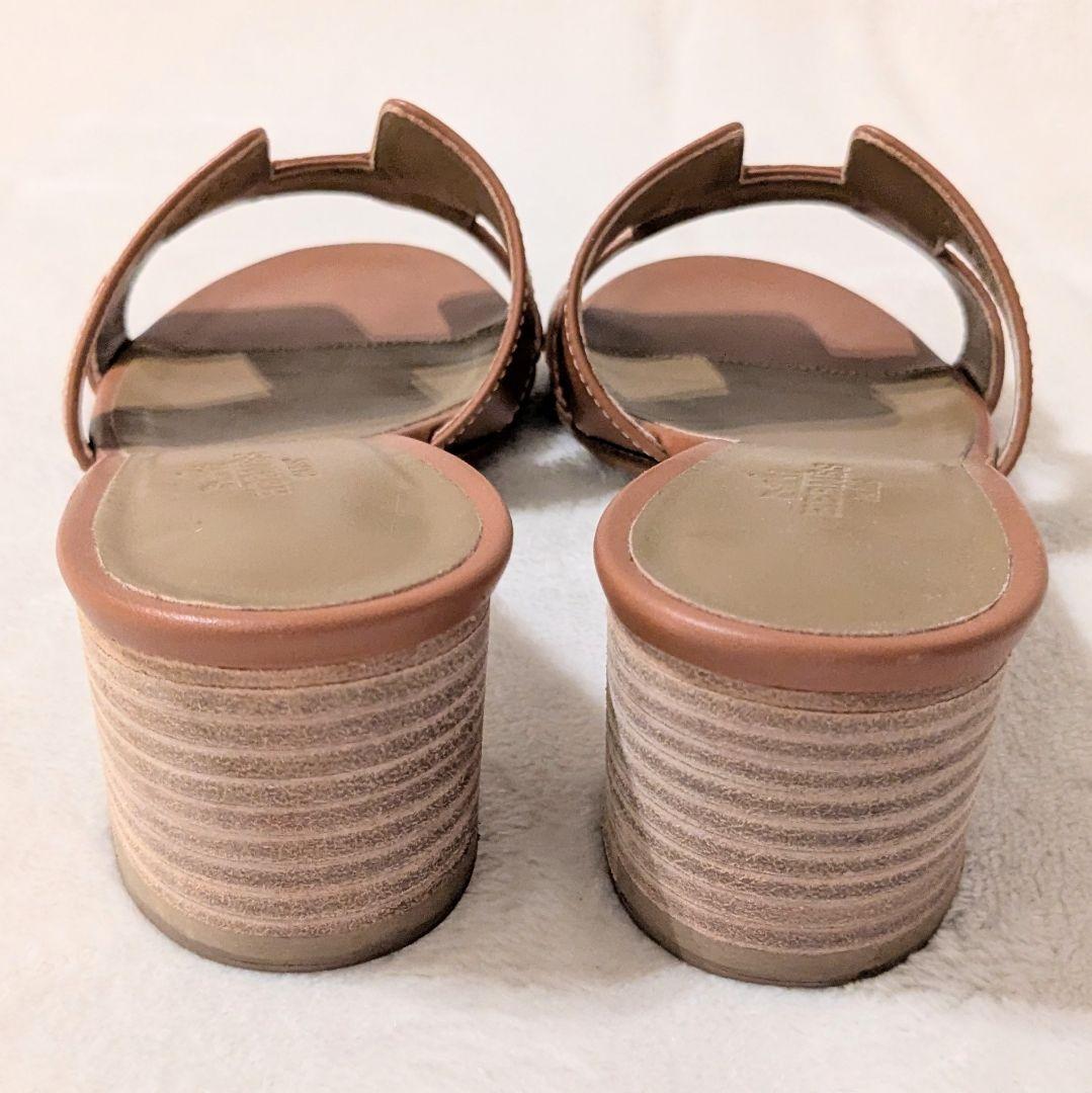 ふーまゆさん専用】エルメス サンダル オラン ブラウン 23cm 本革