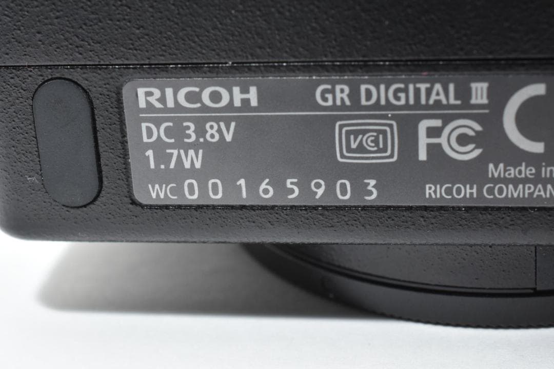 Ricoh GR Digital III ショット数3848回 #017AL