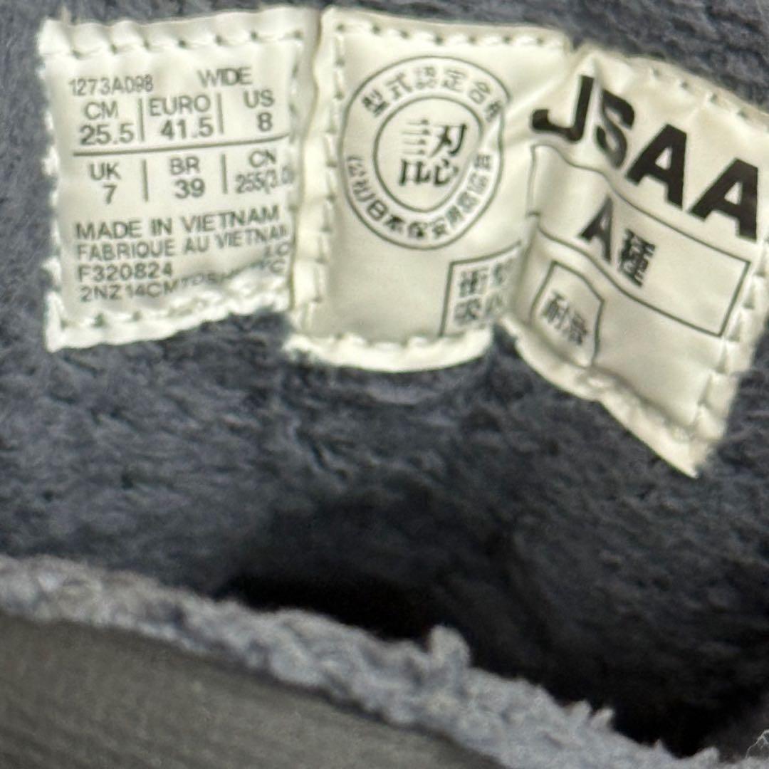 49B1 ASICS 安全靴 ハイカット 25.5cm ブラック　ワークシューズ