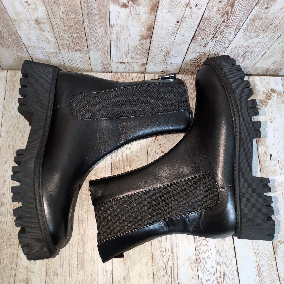Whim Gazette】THE PAUSE☆レザーサイドゴアブーツ☆39 - メルカリ
