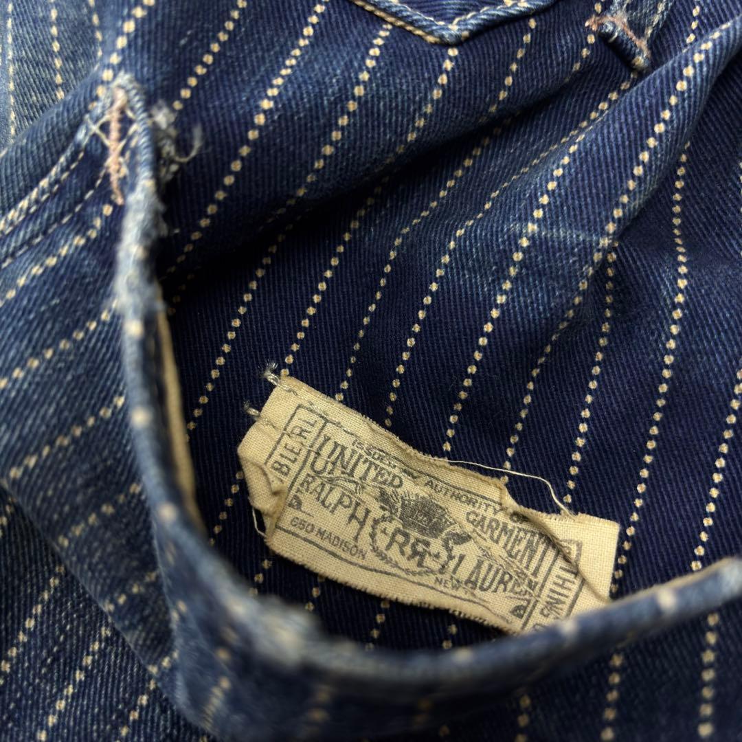 RRL ウォバッシュストライプ デニムペインターパンツ バックルバック
