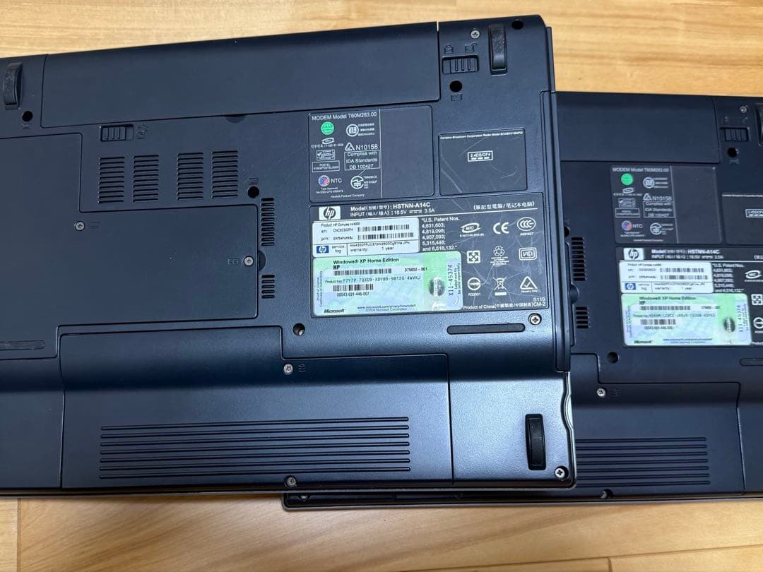 HP HSTNN-A14C Winxp ジャンク HDD無し 本体2台