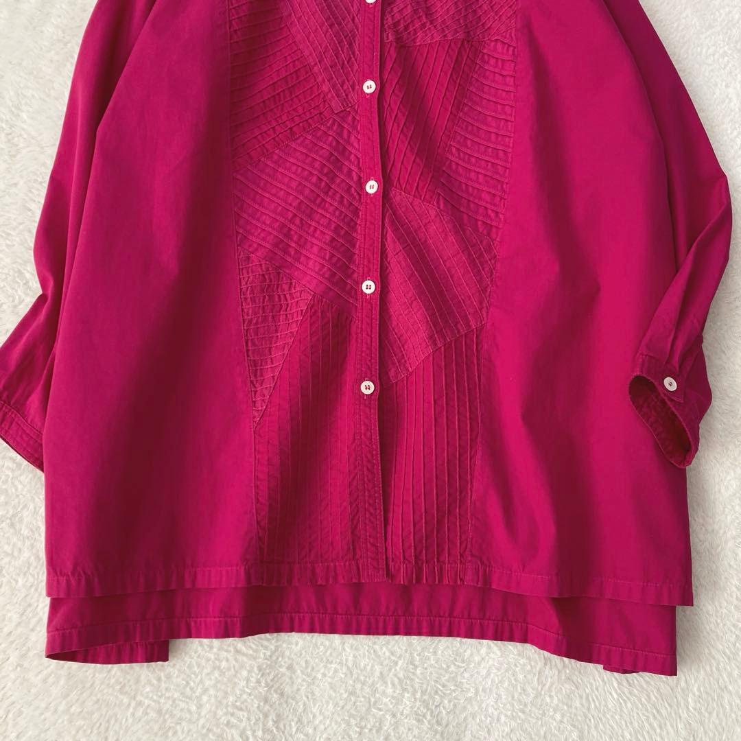 ヤッコマリカルド バンドカラーロングシャツ オーバーサイズ