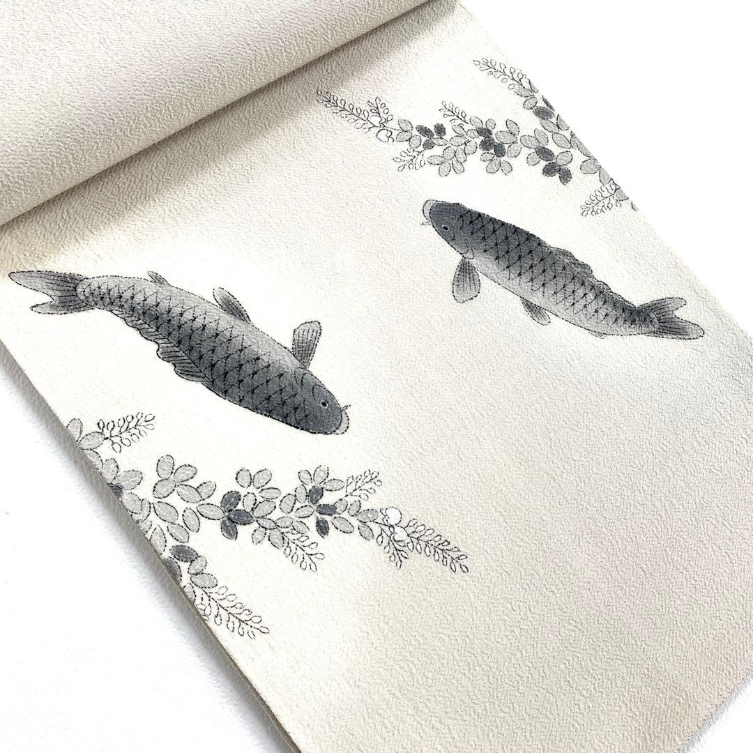 専用帯5048 ○高級 正絹 名古屋帯 鯉 - メルカリ