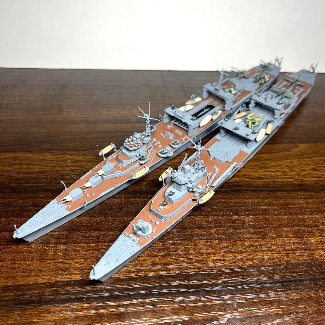 1/700 日本海軍　特殊潜航艇母艦　日進　水上機母艦　瑞穂 水上機母艦 日進、瑞穂、千歳】完成写真｜なみだれ日記