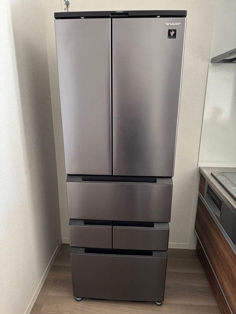 2023年製 シャープ 457L 冷蔵庫 6ドア SJ-MF46K-H シャープ フレンチ6ドア 冷凍冷蔵庫 457L プラズマクラスター搭載 SJ-MF46K