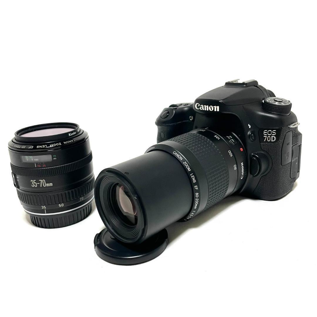 即戦力❣️ Canon EOS 70D ダブルズームレンズセット 遠近OK - メルカリ